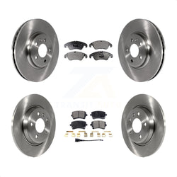 Front Rear Disc Brake Rotors And Semi-Metallic Pads Kit For 2013 Audi A4 allroad K8F-103489