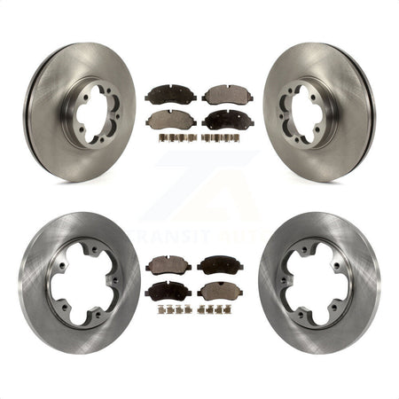 Front Rear Disc Brake Rotors And Semi-Metallic Pads Kit For 2016 Ford Transit-350 HD With 5 Lug Wheels K8F-103498 by Transit Auto