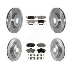 Front Rear Disc Brake Rotors And Semi-Metallic Pads Kit For Mercedes-Benz GLS450 GL450 GL350 Without Sport Package K8F-103500
