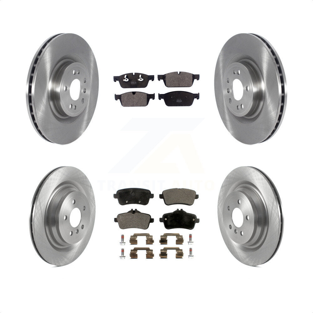 Front Rear Disc Brake Rotors And Semi-Metallic Pads Kit For 2017 Mercedes-Benz GLS350d K8F-103508 by Transit Auto