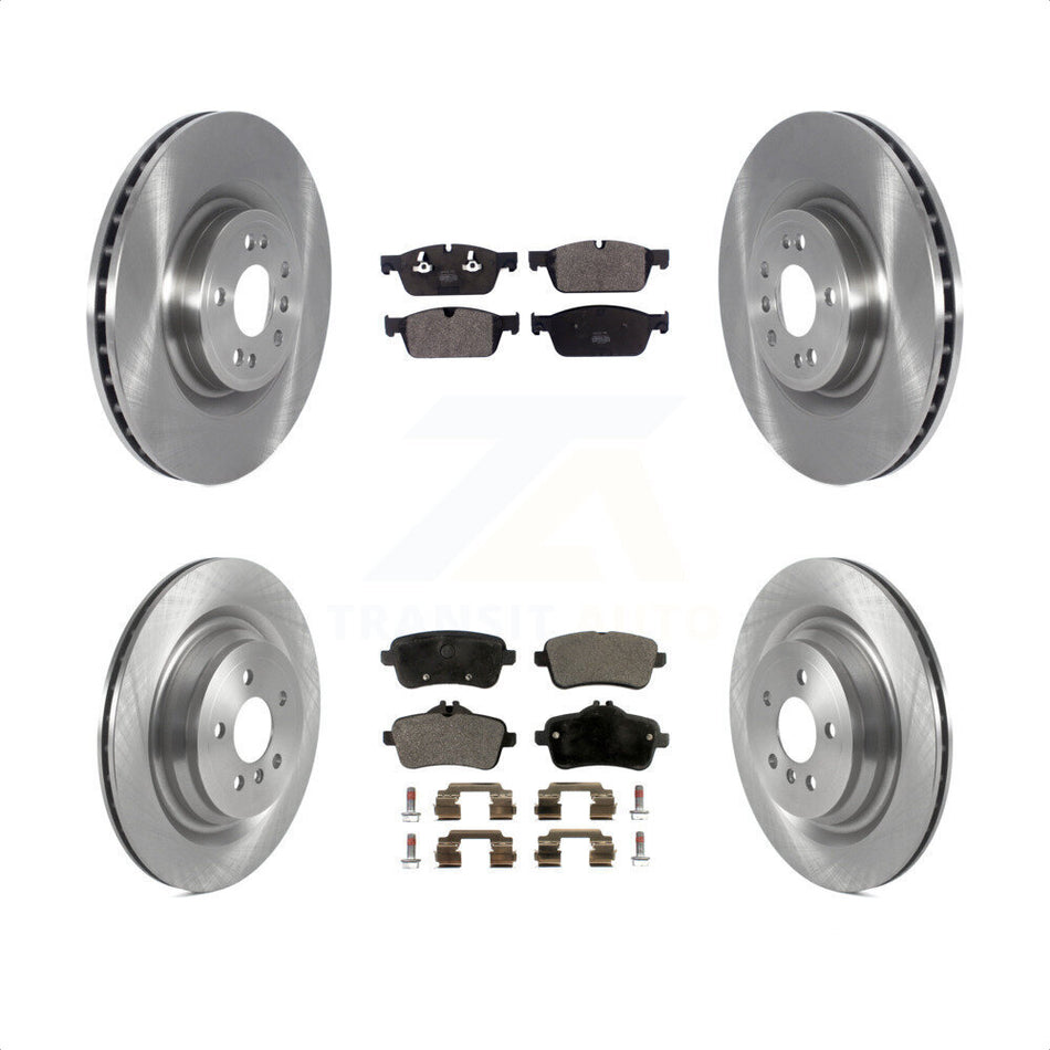 Front Rear Disc Brake Rotors And Semi-Metallic Pads Kit For 2017 Mercedes-Benz GLS350d K8F-103508 by Transit Auto