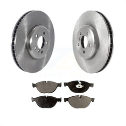 Front Disc Brake Rotors And Semi-Metallic Pads Kit For BMW 750Li xDrive 750i 550i GT K8F-103513