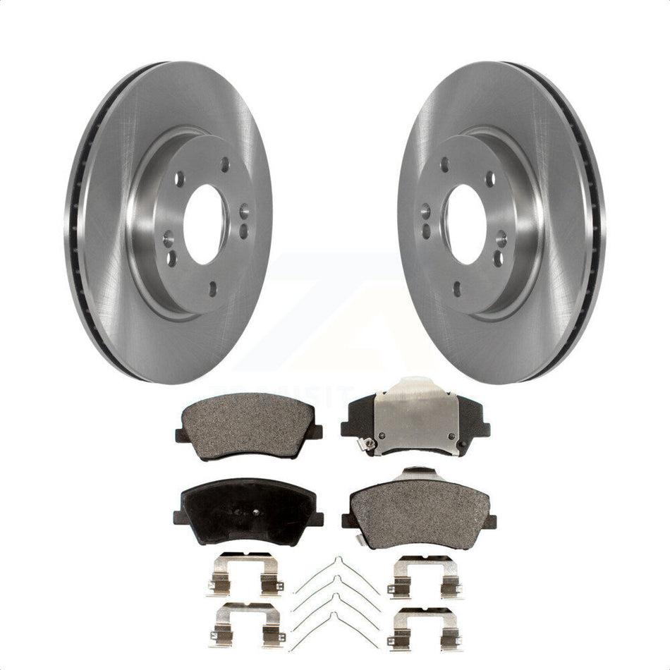 Front Disc Brake Rotors And Semi-Metallic Pads Kit For Kia Niro Hyundai Ioniq K8F-103560 by Transit Auto