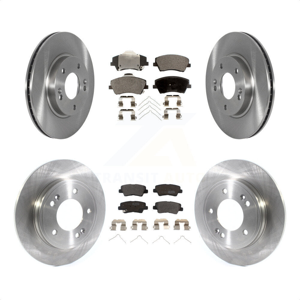 Front Rear Disc Brake Rotors And Semi-Metallic Pads Kit For Kia Niro Hyundai Ioniq K8F-103575 by Transit Auto