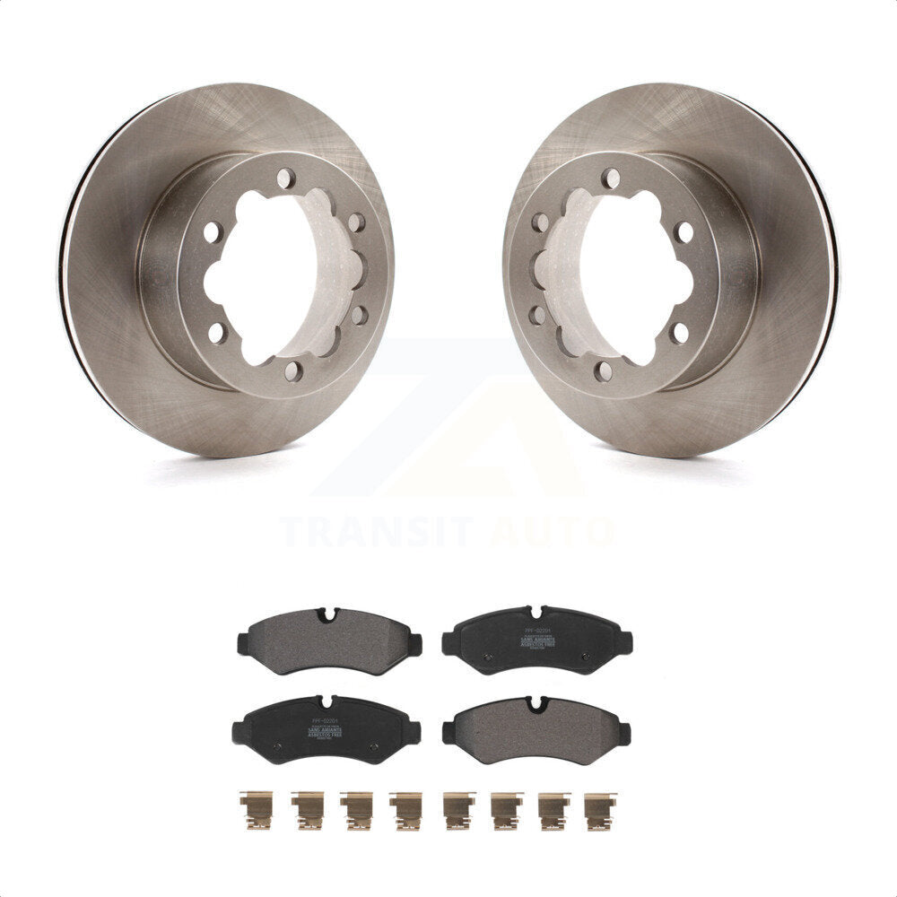 Rear Disc Brake Rotors And Semi-Metallic Pads Kit For Mercedes-Benz Sprinter 3500 Freightliner 2500 3500XD K8F-103635 by Transit Auto