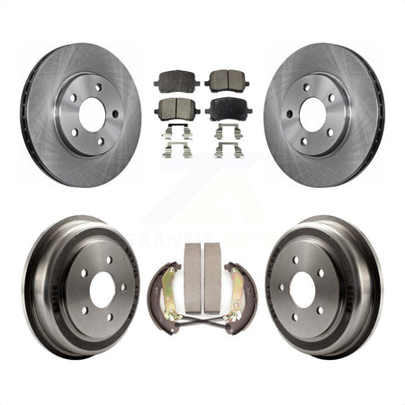 Front Rear Disc Brake Rotors Semi-Metallic Pads And Drum Kit For Chevrolet Malibu K8F-103644 by Transit Auto