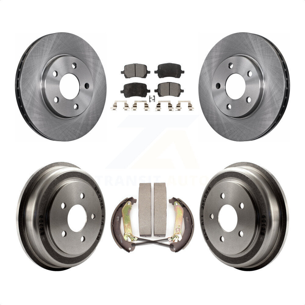 Front Rear Disc Brake Rotors Semi-Metallic Pads And Drum Kit For Chevrolet Malibu K8F-103645 by Transit Auto