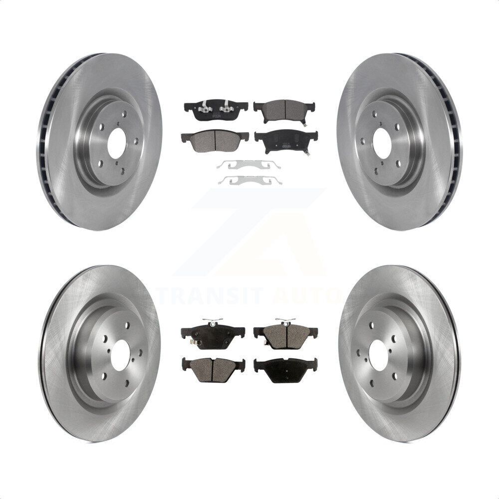 Front Rear Disc Brake Rotors And Semi-Metallic Pads Kit For 2019-2021 Subaru Ascent K8F-103666 by Transit Auto