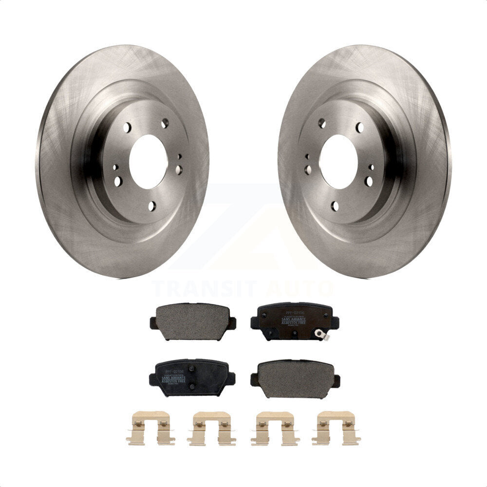 Rear Disc Brake Rotors And Semi-Metallic Pads Kit For Mitsubishi Eclipse Cross With Manual Parking K8F-103682 by Transit Auto