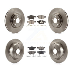 Front Rear Disc Brake Rotors And Semi-Metallic Pads Kit For 2019-2020 Ford Police Responder Hybrid SSV Plug-In K8F-103688