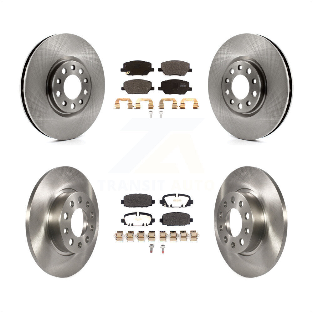 Front Rear Disc Brake Rotors And Semi-Metallic Pads Kit For Jeep Compass K8F-103692 by Transit Auto