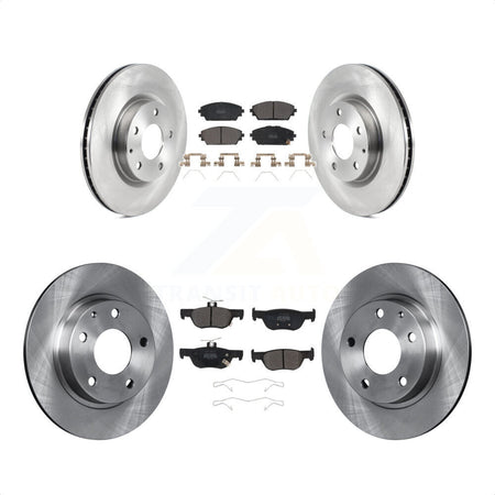 Front Rear Disc Brake Rotors And Semi-Metallic Pads Kit For Mazda 3 K8F-103696 by Transit Auto