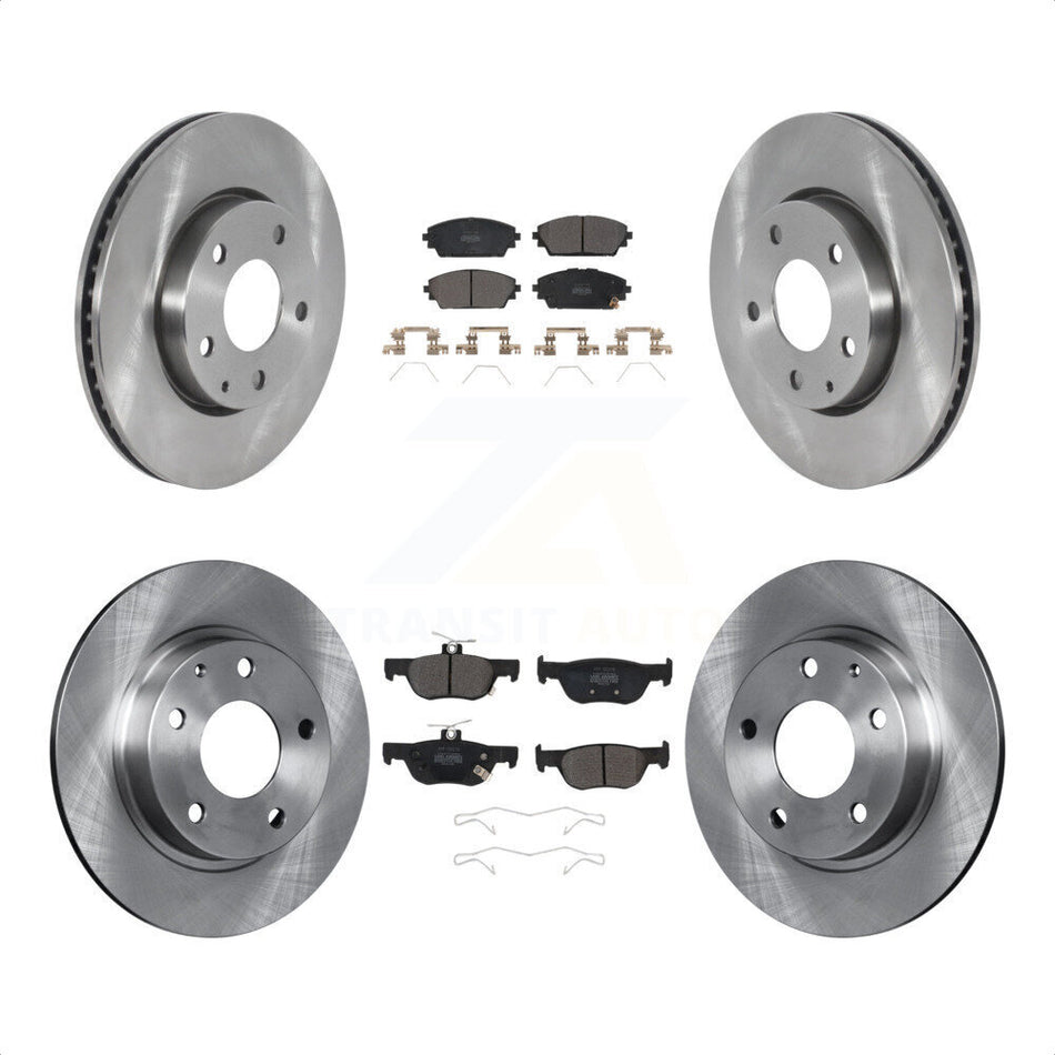 Front Rear Disc Brake Rotors And Semi-Metallic Pads Kit For Mazda 3 K8F-103697 by Transit Auto