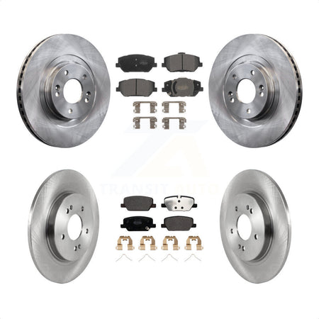 Front Rear Disc Brake Rotors And Semi-Metallic Pads Kit For 2019-2020 Hyundai Santa Fe K8F-103698 by Transit Auto