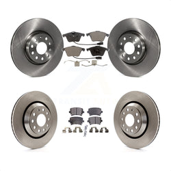 Front Rear Disc Brake Rotors And Semi-Metallic Pads Kit For Volkswagen CC K8F-103721