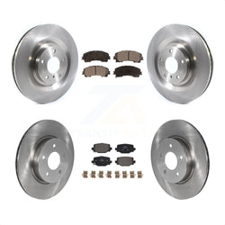 Front Rear Disc Brake Rotors And Semi-Metallic Pads Kit For INFINITI QX50 QX55 K8F-103724