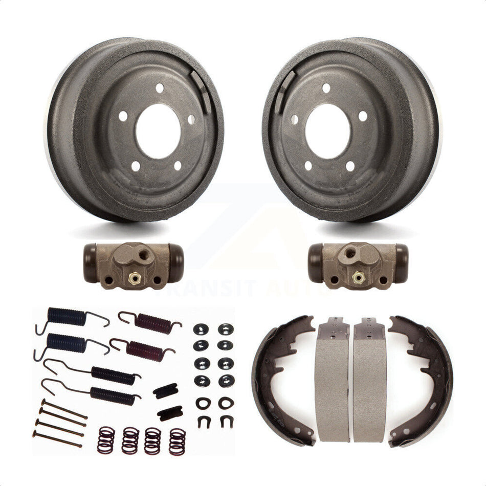 Rear Brake Drum Shoes Spring And Cylinders Kit (6Pc) For 1987-1996 Ford F-150 Bronco E-150 Econoline Club Wagon K8N-100471 by Transit Auto