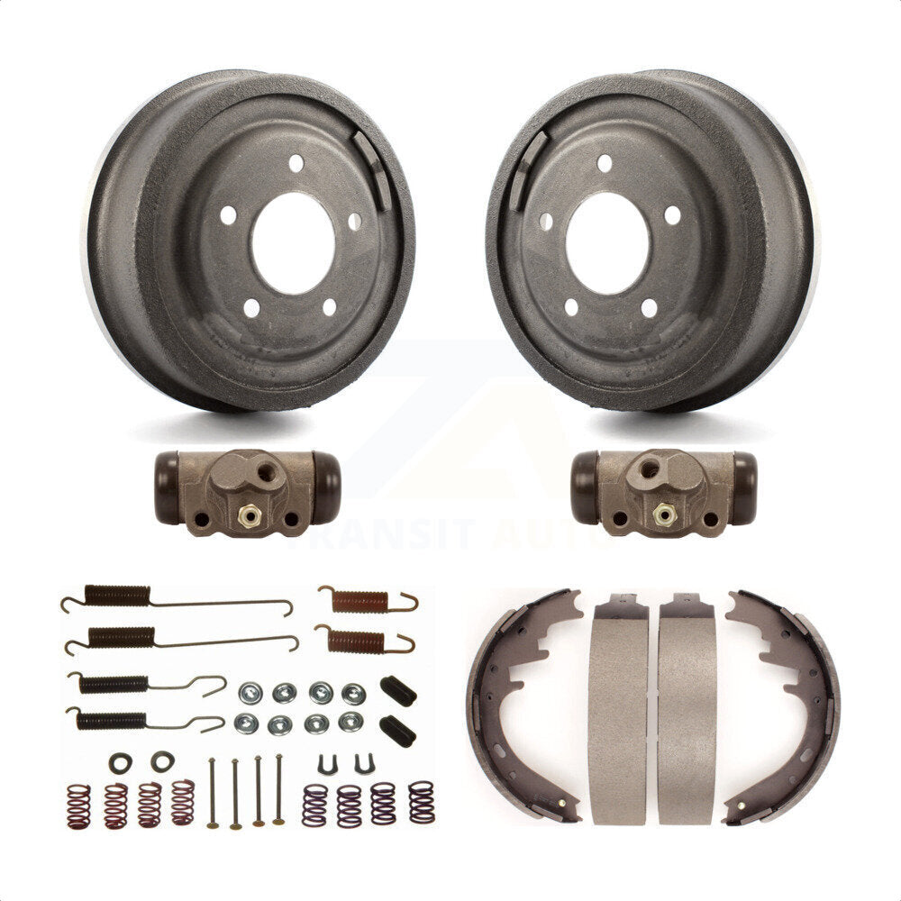 Rear Brake Drum Shoes Spring And Cylinders Kit (6Pc) For 1997-1997 Ford E-150 Econoline Club Wagon 15/16" Bore K8N-100472 by Transit Auto