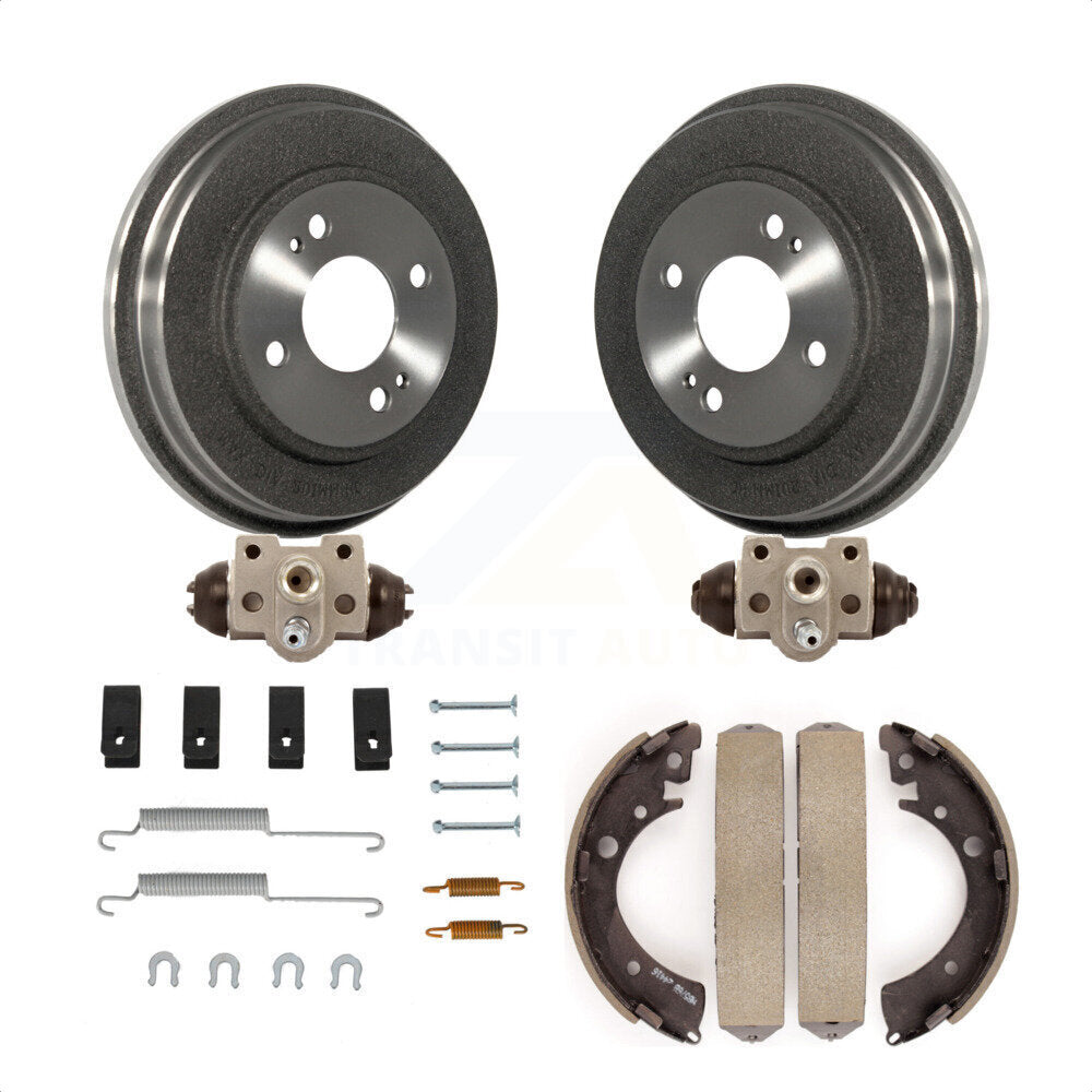 Rear Brake Drum Shoes Spring And Cylinders Kit (6Pc) For Honda Civic K8N-100501 by Transit Auto