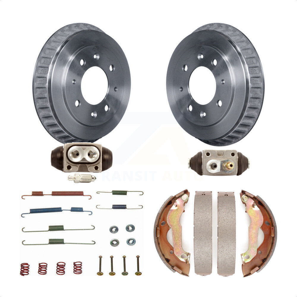 Rear Brake Drum Shoes Spring And Cylinders Kit (6Pc) For 2007-2009 Kia Spectra rear brakes K8N-100634 by Transit Auto