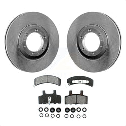 Front Disc Brake Rotors And Semi-Metallic Pads Kit For Cadillac DeVille Fleetwood 60 Special Commercial Chassis K8S-100014