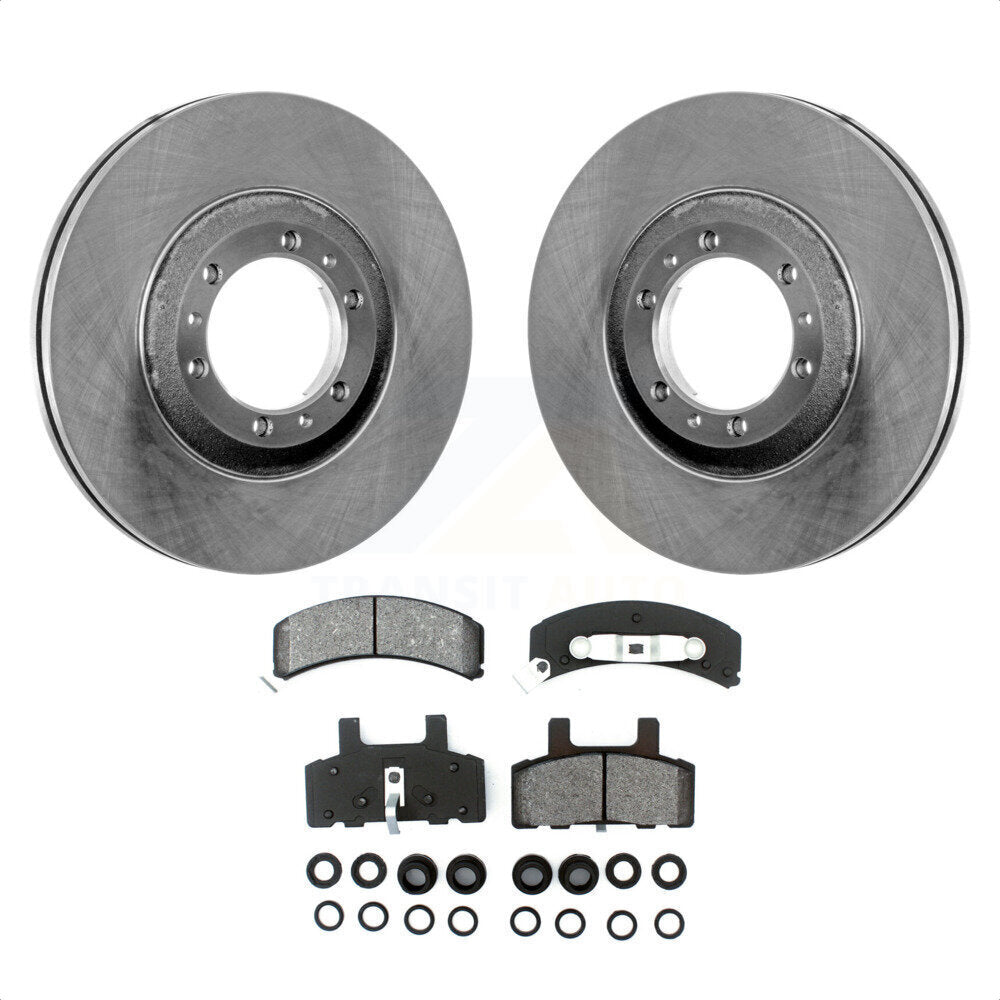 Front Disc Brake Rotors And Semi-Metallic Pads Kit For Cadillac DeVille Fleetwood 60 Special Commercial Chassis K8S-100014 by Transit Auto