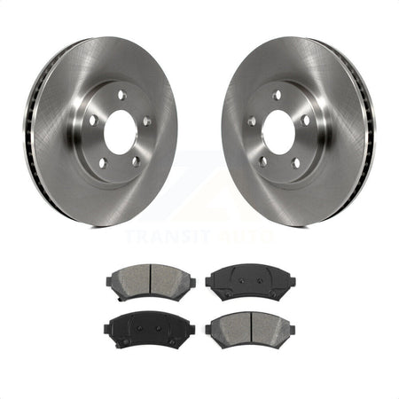 Front Brake Rotor And Semi-Metallic Pad Kit For Chevrolet Buick Impala LeSabre Cadillac DeVille Monte Carlo Park Avenue Pontiac Bonneville Oldsmobile Eldorado Aurora Intrigue K8S-100018 by Transit Auto