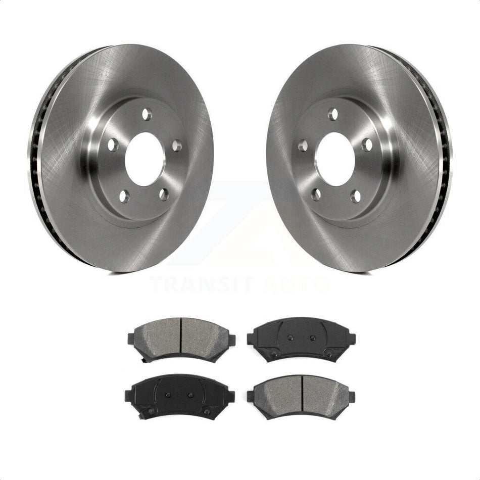 Front Brake Rotor And Semi-Metallic Pad Kit For Chevrolet Buick Impala LeSabre Cadillac DeVille Monte Carlo Park Avenue Pontiac Bonneville Oldsmobile Eldorado Aurora Intrigue K8S-100018 by Transit Auto