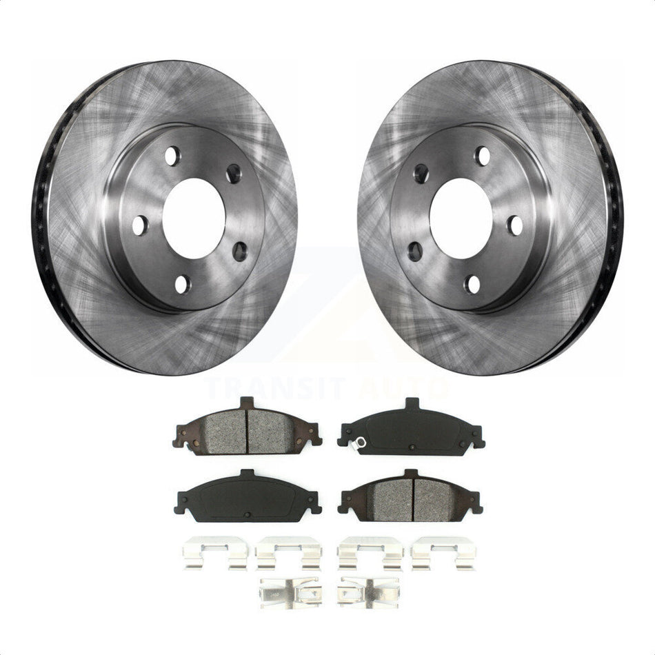 Front Disc Brake Rotors And Semi-Metallic Pads Kit For Chevrolet Pontiac Grand Am Malibu Oldsmobile Alero Classic Cutlass K8S-100019 by Transit Auto