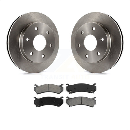 Front Brake Rotors Semi-Metallic Pad Kit For Chevrolet Silverado 1500 GMC Tahoe Sierra Suburban Yukon Avalanche XL Cadillac Classic Escalade Express 2500 Astro ESV EXT Savana K8S-100023 by Transit Auto