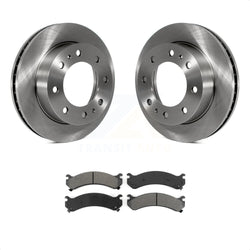 Front Brake Rotor And Semi-Metallic Pad Kit For Chevrolet Silverado 2500 HD GMC Express 3500 Sierra Cadillac DeVille Savana Hummer H2 Classic 1500 Suburban Yukon XL Avalanche K8S-100024
