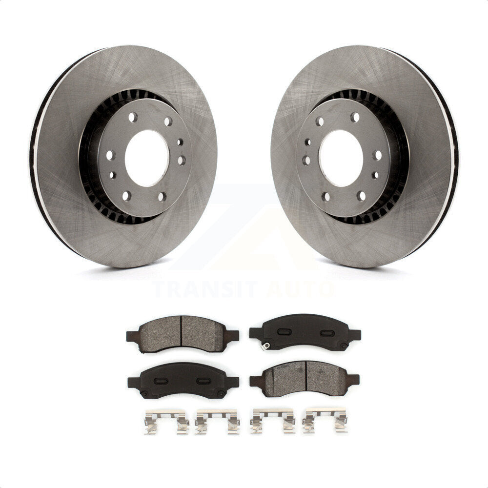 Front Disc Brake Rotors And Semi-Metallic Pads Kit For Chevrolet Trailblazer GMC Envoy EXT XL Buick Rainier Saab 9-7x Isuzu Ascender SSR K8S-100029 by Transit Auto