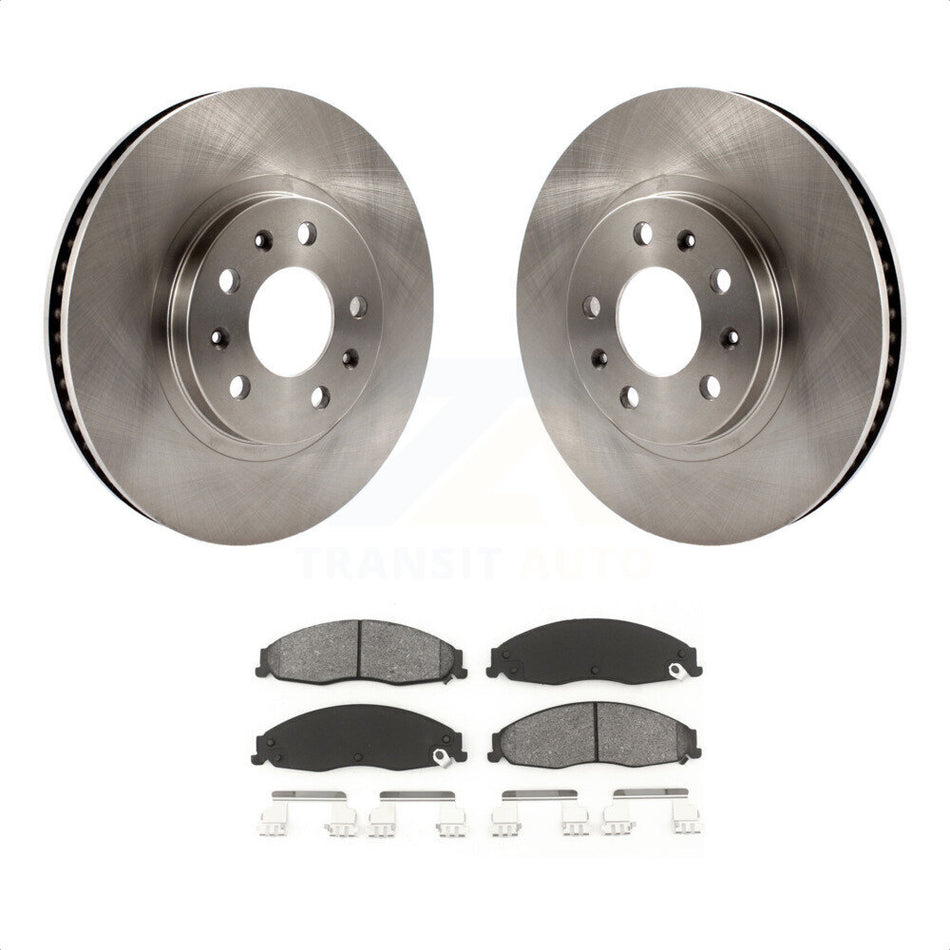 Front Disc Brake Rotors And Semi-Metallic Pads Kit For Cadillac CTS With Standard Suspension K8S-100036 by Transit Auto