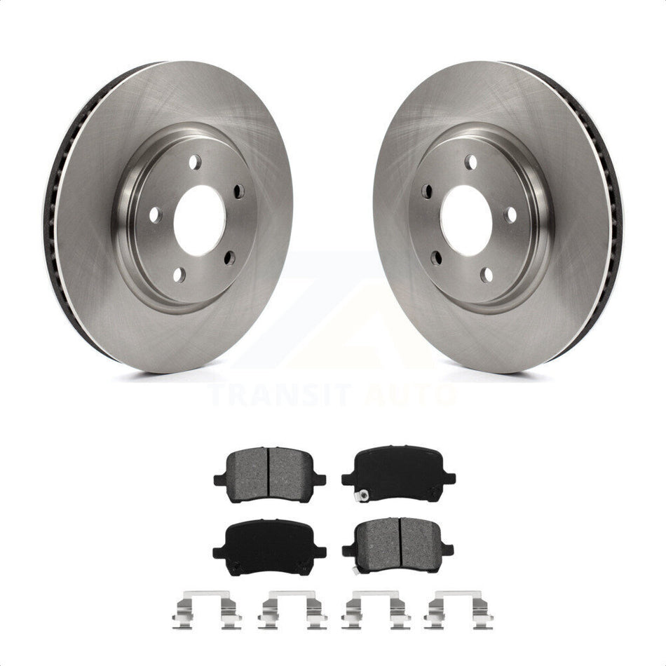 Front Disc Brake Rotors And Semi-Metallic Pads Kit For Chevrolet Cobalt Malibu Saturn Ion HHR Pontiac G6 Pursuit K8S-100038 by Transit Auto