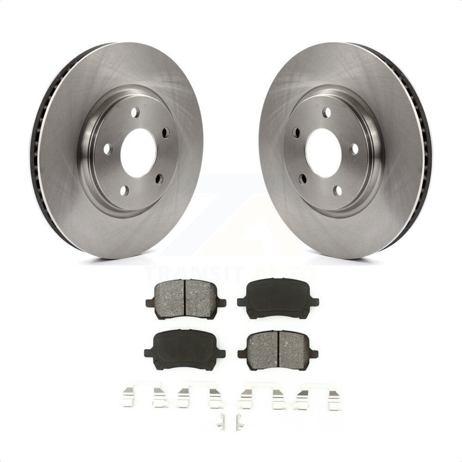 Front Disc Brake Rotors And Semi-Metallic Pads Kit For Chevrolet Malibu Pontiac G6 Cobalt Saturn Aura G5 K8S-100039 by Transit Auto