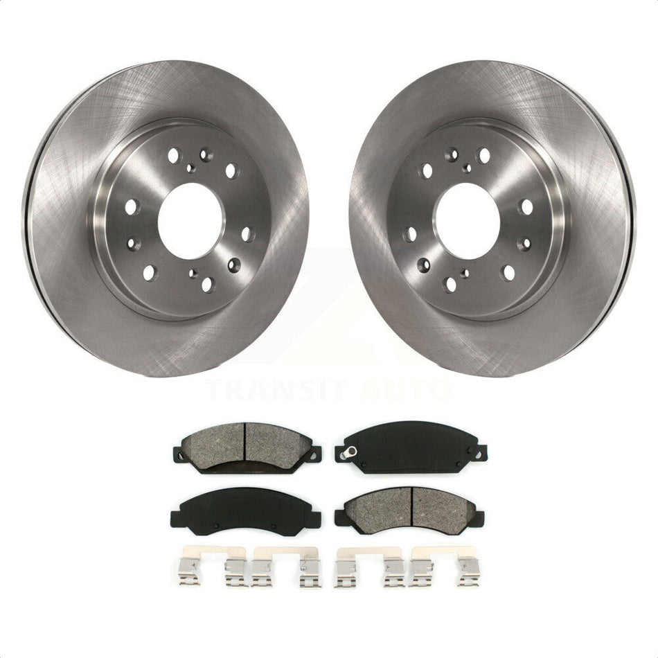 Front Disc Brake Rotors And Semi-Metallic Pads Kit For 2007-2007 Chevrolet Tahoe GMC Suburban 1500 Yukon Cadillac Avalanche XL Escalade ESV EXT K8S-100049 by Transit Auto