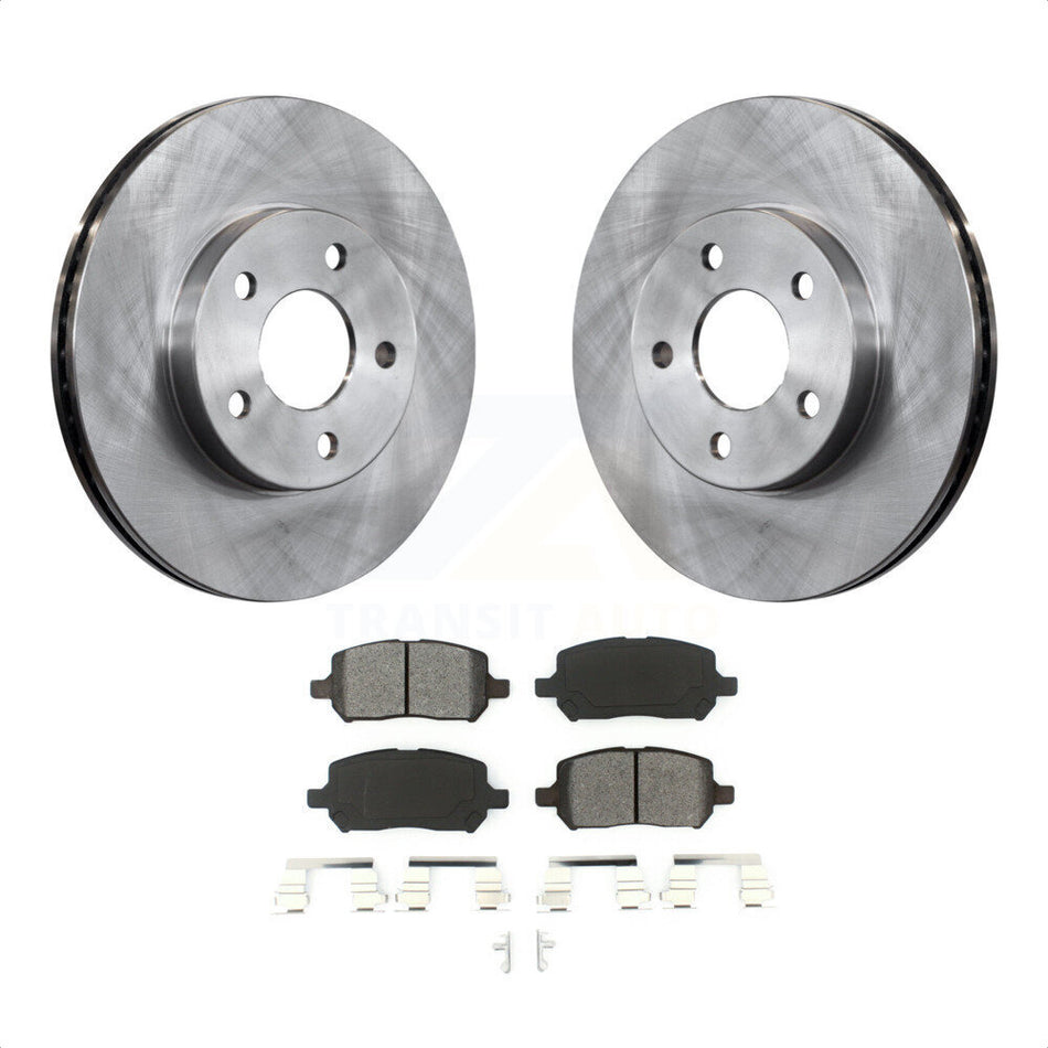 Front Disc Brake Rotors And Semi-Metallic Pads Kit For Chevrolet Cobalt Pontiac G5 K8S-100062 by Transit Auto