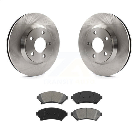 Front Disc Brake Rotors And Semi-Metallic Pads Kit For 2005-2005 Chevrolet Impala Buick LeSabre Cadillac DeVille Monte Carlo Pontiac Bonneville Park Avenue K8S-100064 by Transit Auto