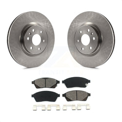 Front Disc Brake Rotors And Semi-Metallic Pads Kit For Cadillac SRX Saab 9-4X K8S-100077
