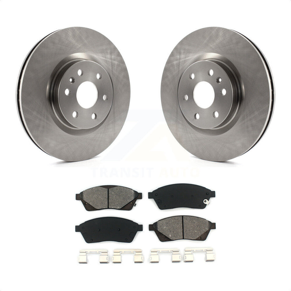 Front Disc Brake Rotors And Semi-Metallic Pads Kit For Cadillac SRX Saab 9-4X K8S-100077 by Transit Auto