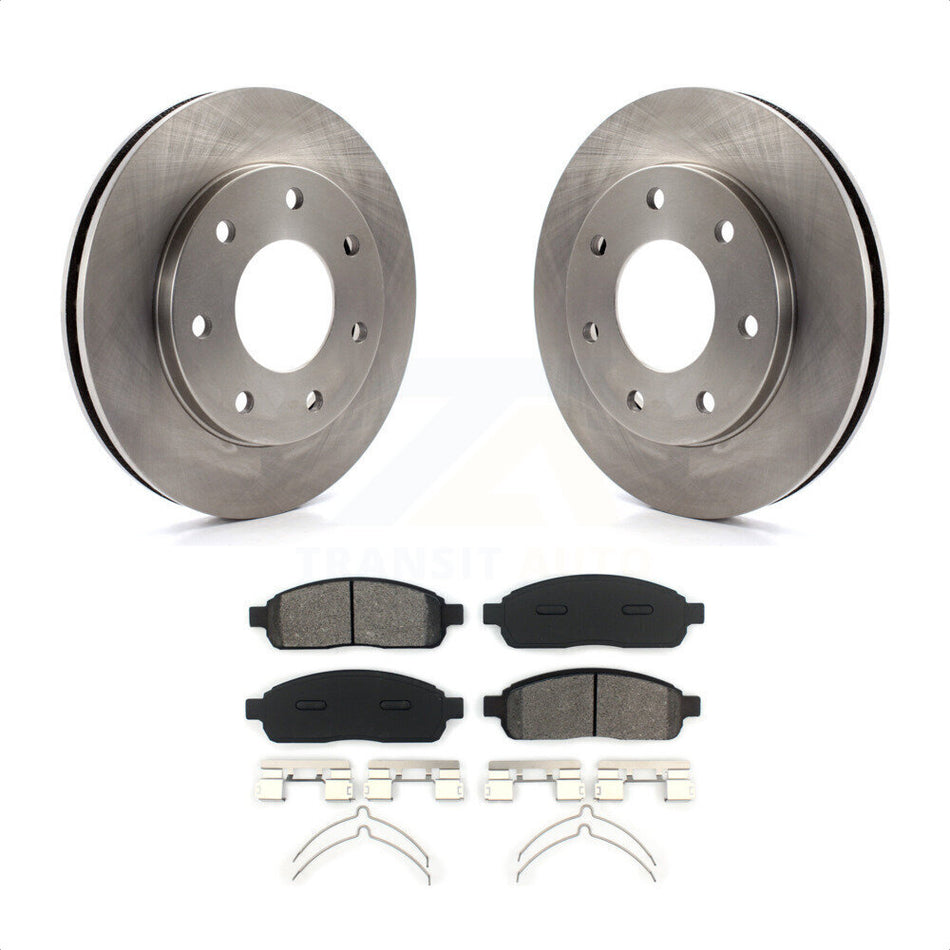 Front Disc Brake Rotors And Semi-Metallic Pads Kit For 2004 Ford F-150 4WD With 7 Lug Wheels 11th Digit Of Vin Is C K8S-100110 by Transit Auto