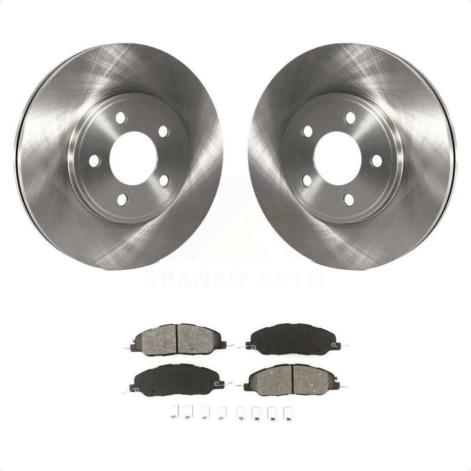 Front Disc Brake Rotors And Semi-Metallic Pads Kit For 2009 Ford Mustang Bullitt K8S-100131 by Transit Auto