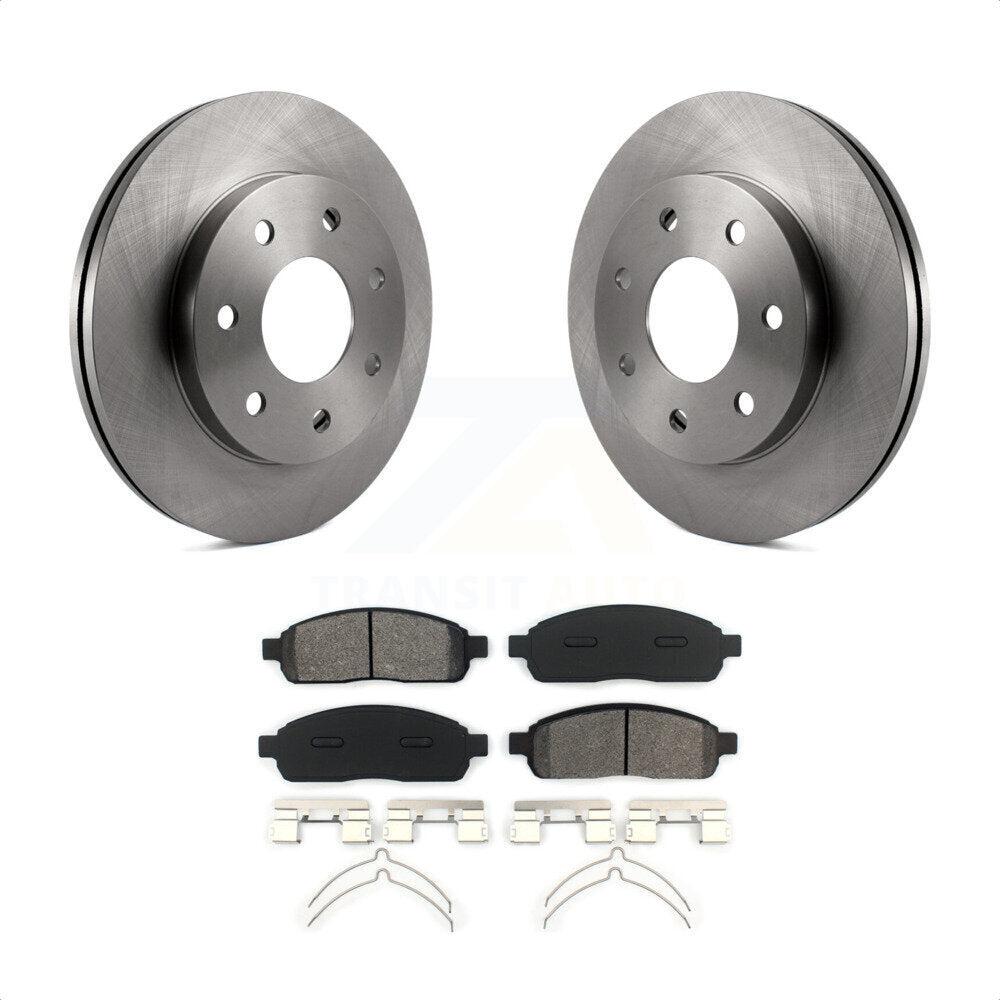 Front Disc Brake Rotors And Semi-Metallic Pads Kit For Ford F-150 Lincoln Mark LT 4WD K8S-100134 by Transit Auto