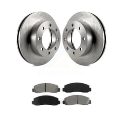 Front Disc Brake Rotors And Semi-Metallic Pads Kit For Ford F-250 Super Duty F-350 K8S-100138