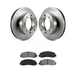 Front Disc Brake Rotors And Semi-Metallic Pads Kit For Ford F-350 Super Duty F-250 4WD K8S-100139