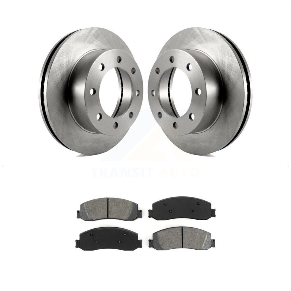 Front Disc Brake Rotors And Semi-Metallic Pads Kit For Ford F-350 Super Duty F-250 4WD K8S-100139 by Transit Auto