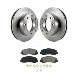 Front Disc Brake Rotors And Semi-Metallic Pads Kit For Ford F-250 Super Duty F-350 With Single Rear Wheels 4WD K8S-100140