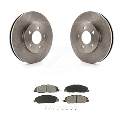 Front Disc Brake Rotors And Semi-Metallic Pads Kit For 2005-2010 Ford Mustang Base K8S-100144