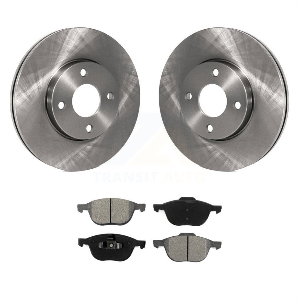 Front Disc Brake Rotors And Semi-Metallic Pads Kit For 2005-2007 Ford Focus K8S-100145 by Transit Auto