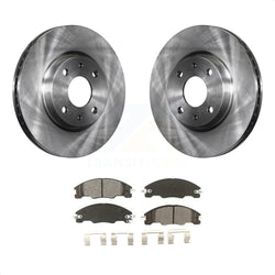 Front Disc Brake Rotors And Semi-Metallic Pads Kit For 2008-2011 Ford Focus K8S-100158